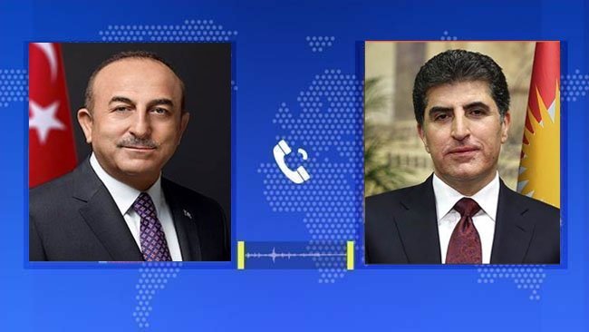 Başkan Neçirvan Barzani ile Çavuşoğlu telefonda görüştü