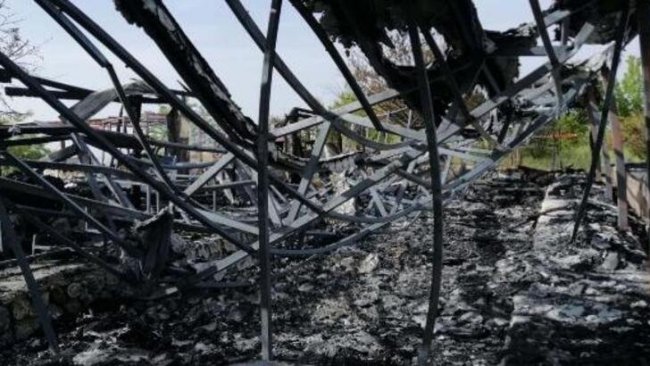 Adıyaman’da çıkan yangında kafeterya küle döndü