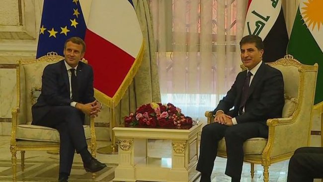 Başkan Barzani, Fransa Cumhurbaşkanı Macron bir araya geldi