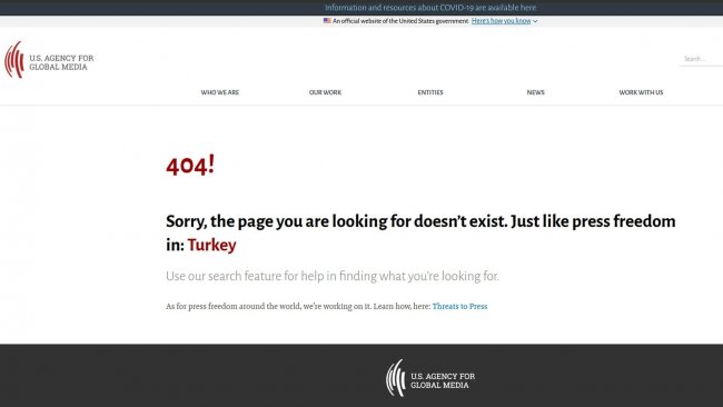 ABD Küresel Medya Ajansı'nın '404' uyarısı: Aradığınız gibi bir sayfa yok; tıpkı Türkiye'deki basın özgürlüğü gibi