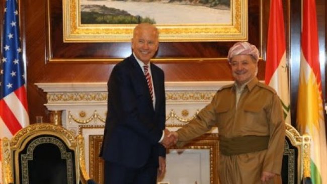 ABD Erbil Başkonsolosluğu, Joe Biden ile Mesud Barzani fotoğraflarını paylaştı