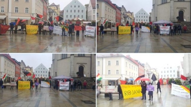 Almanya’da Rojava’ya destek yürüyüşü