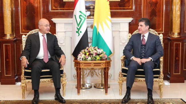 Neçirvan Barzani ile Berhem Salih Erbil'de bir araya geldi