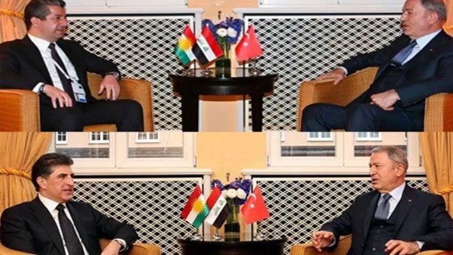 Neçirvan Barzani ve Mesrur Barzani Münih’te Hulisi Akar’la görüştü