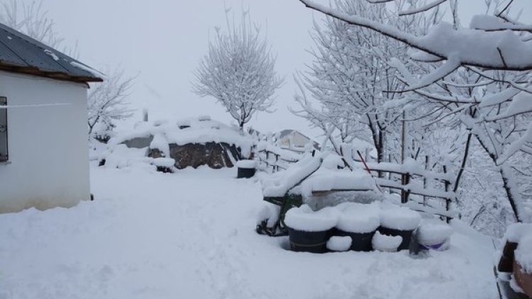 Dersim'de Nisan ayında 20 santim kar yağdı