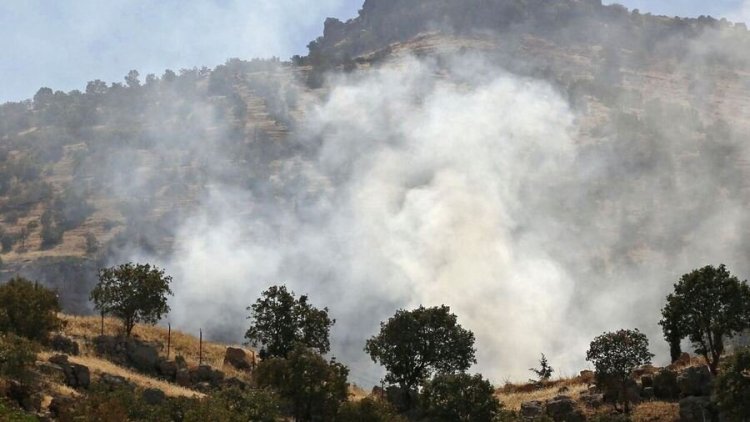 TSK’ya ait savaş uçaklarından eş zamanlı bombardıman