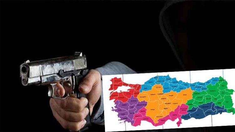 Türkiye’nin silahlı şiddet haritası açıklandı: İşte ilk ve son sıradaki iller!